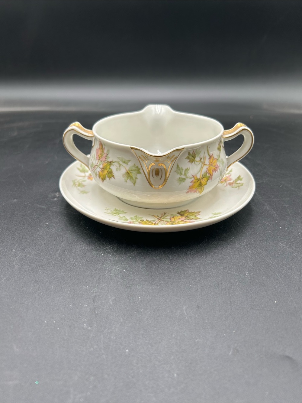 Haviland Limoges Autumn Leaf hand painted gravy or sauce